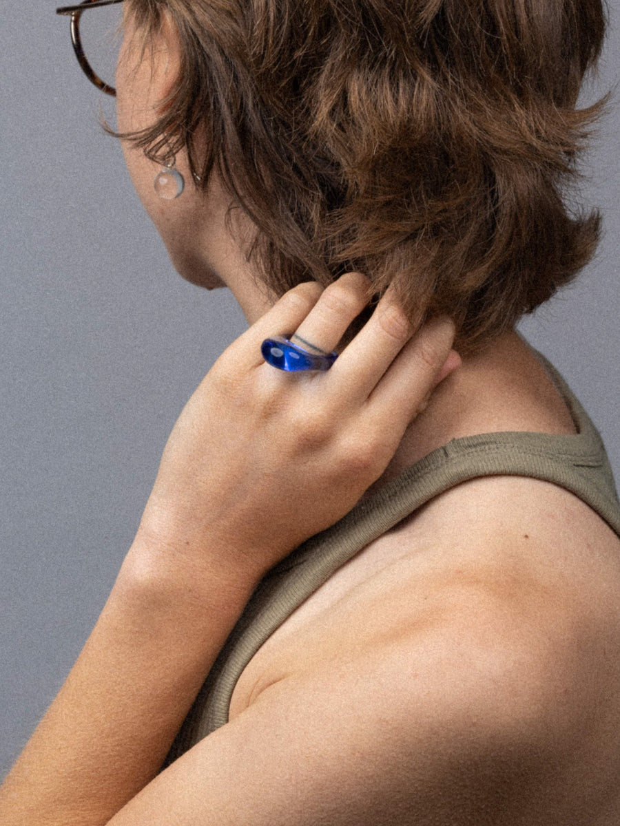 Blue Pebble Ring