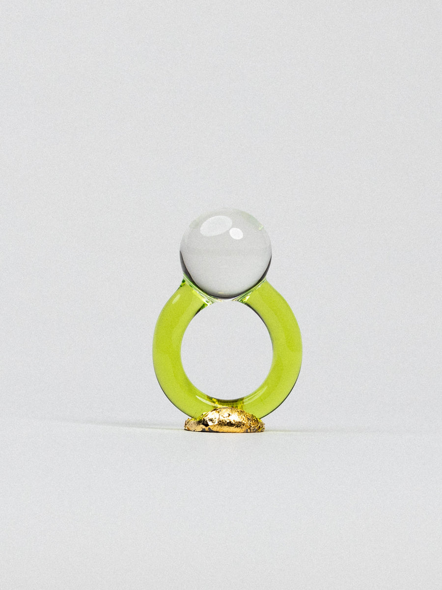 Lime Orb Ring