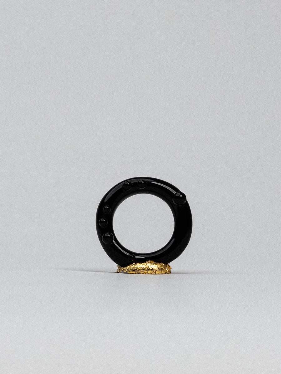 Black Droplet Ring