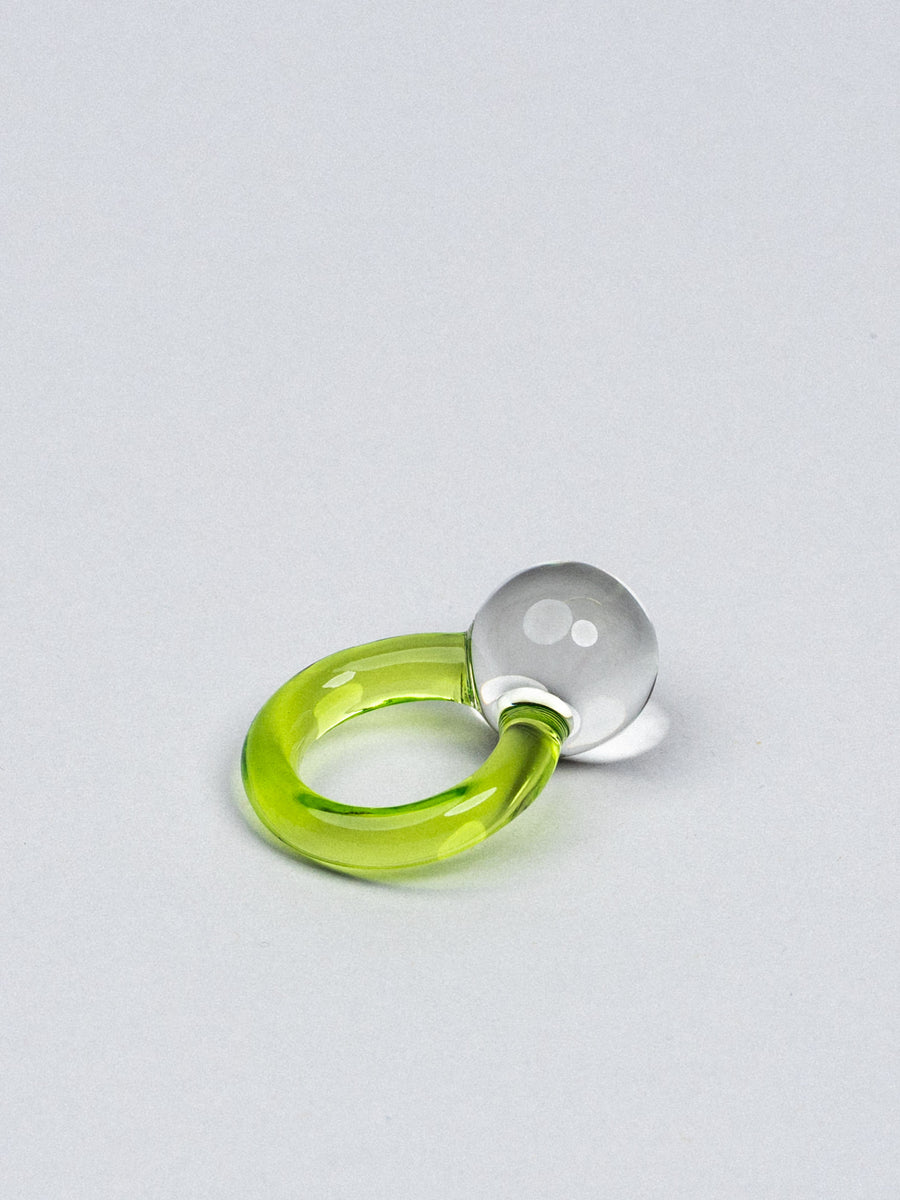 Lime Orb Ring