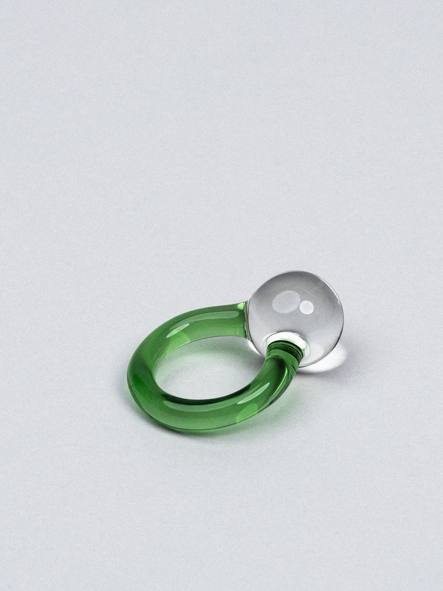 Bottle Green Orb Ring