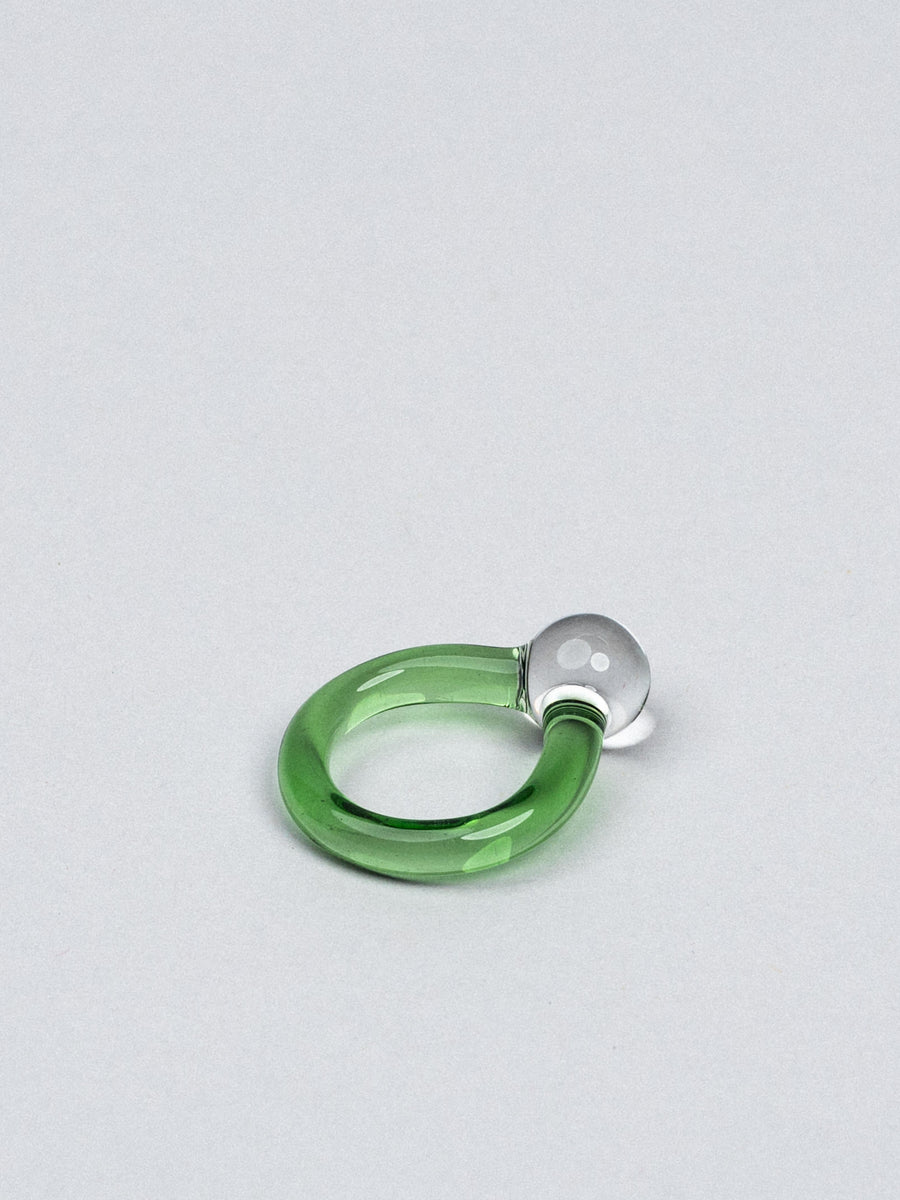 Bottle Green Orb Ring