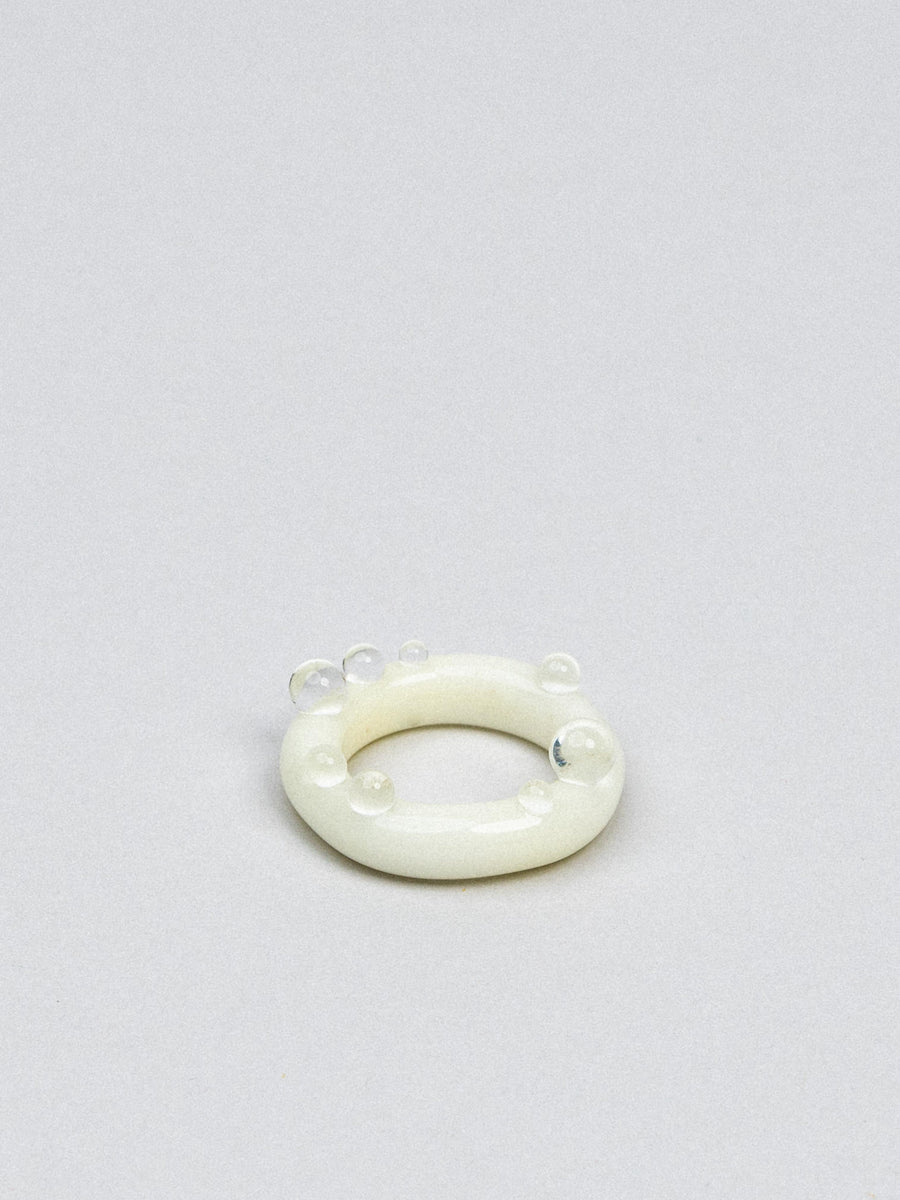 White Droplet Ring