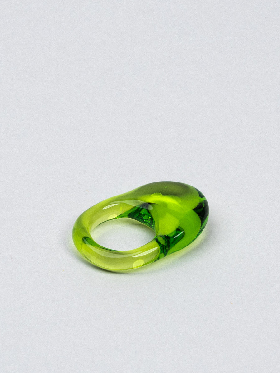 Lime Pebble Ring